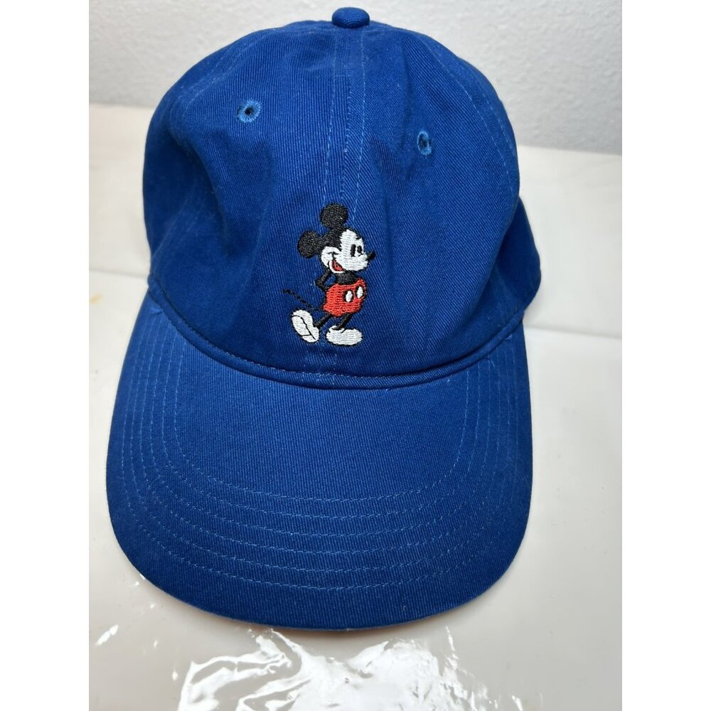 Disney Mickey Mouse Dad Hat Embroidered Strapback Blue Size Adjustment